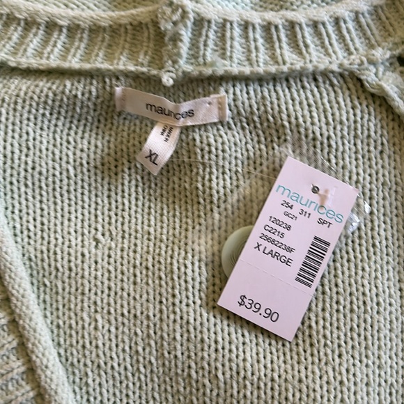 New! Maurices Wave Pointelle Stitch Button Front Cardigan - Picture 6 of 11